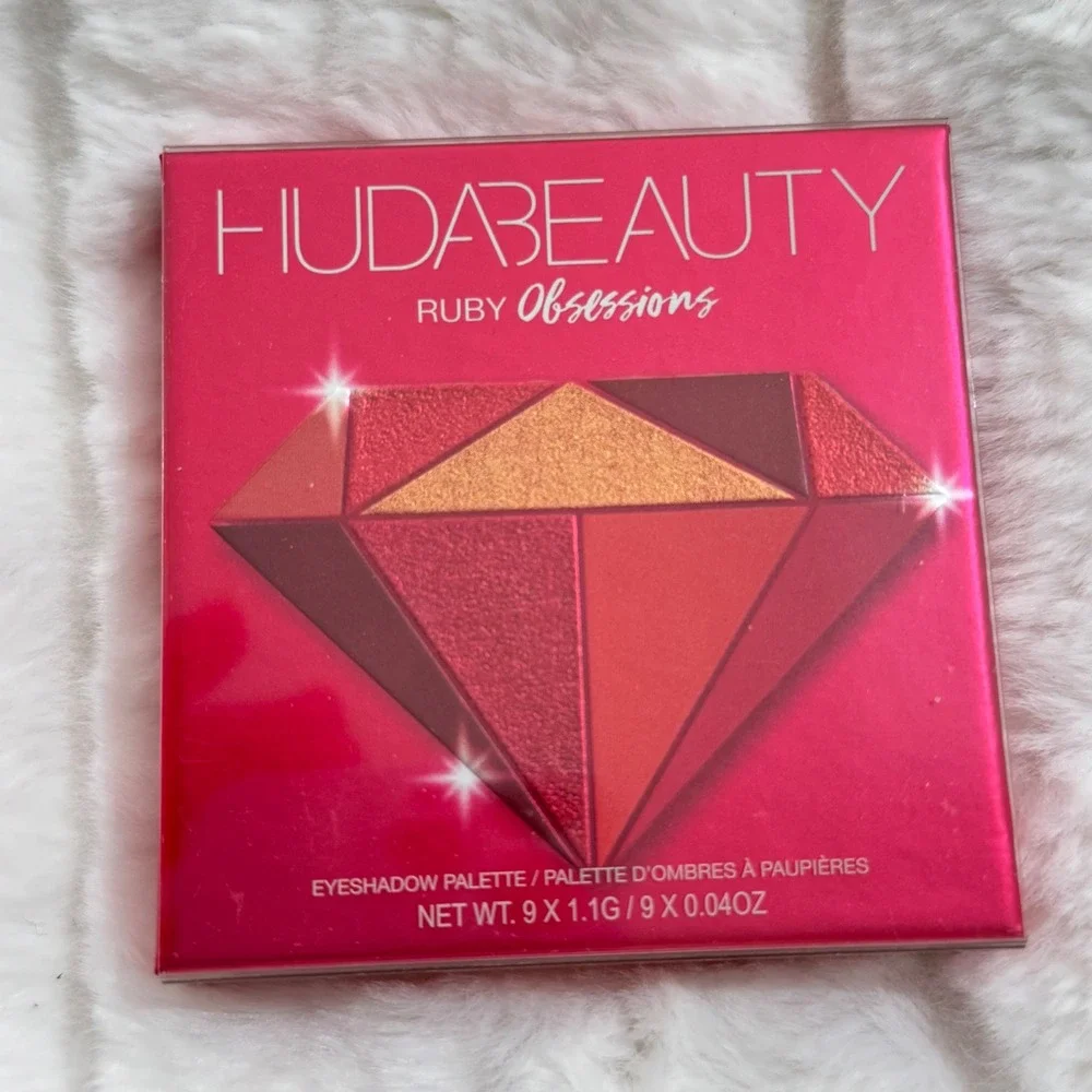 Huda Beauty Ruby Obsessions Eyeshadow Palette - 9 Shades - Red/Berry - Authentic